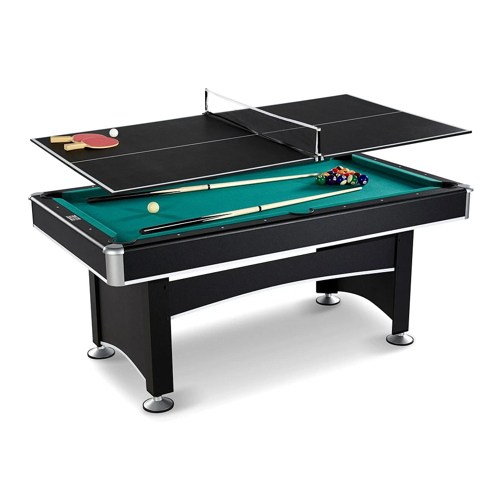 Barrington 72-inch Arcade Billiard Pool Table with Table Tennis Top & Accessory Kit