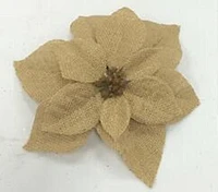 Home For Christmas Brown Poinsettia Clip