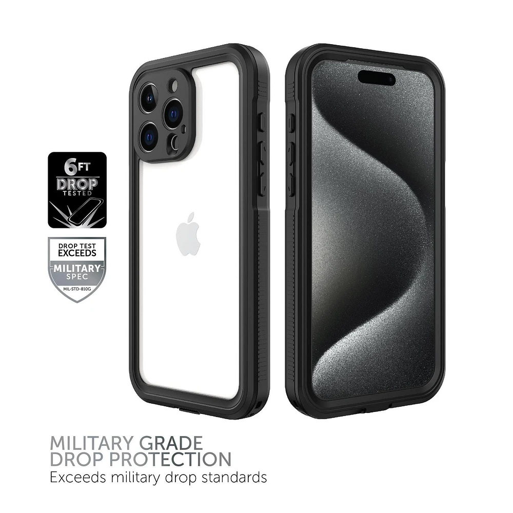 Body Glove Tidal Waterproof Case for iPhone 15 Pro Max, 360° Protection from the Elements