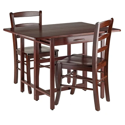 Winsome Taylor 3PC table de feuille de baisse & chaises à dossier échelle