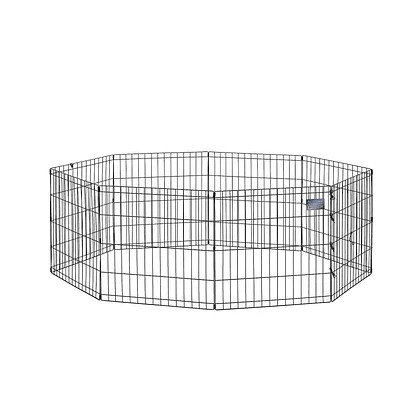 MidWest Black Foldable Exercise Dog Pen 8 Panels