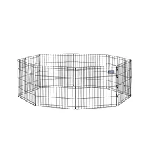 MidWest Black Foldable Exercise Dog Pen 8 Panels