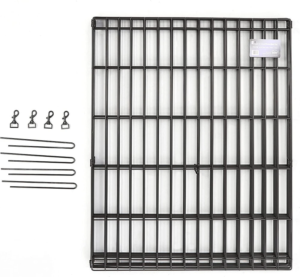 MidWest Black Foldable Exercise Dog Pen 8 Panels