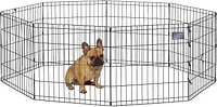 MidWest Black Foldable Exercise Dog Pen 8 Panels