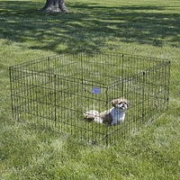 MidWest Black Foldable Exercise Dog Pen 8 Panels