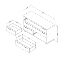 South Shore Fynn 6-Drawer  Dresser