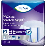 TENA ProSkin Stretch Night Brief Unisex M 12ct., Protect against leakage.