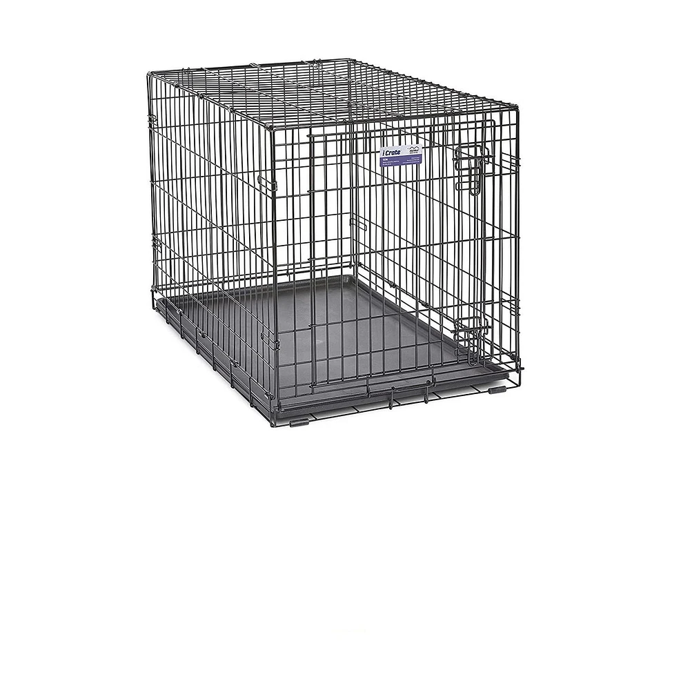 Midwest iCrate Caisson à chien pliable en métal noir