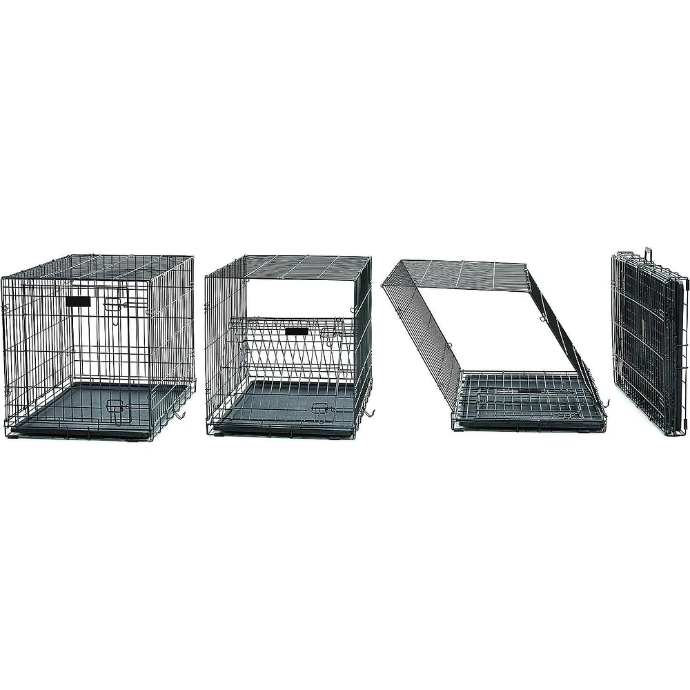 Midwest iCrate Caisson à chien pliable en métal noir
