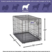 Midwest iCrate Caisson à chien pliable en métal noir
