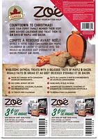 calendrier des Fêtes Zoë pour chiens avec régals à l’érable et de bacon