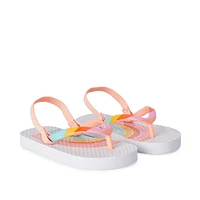 George Toddlers' Unisex Rainbow Flip Flops