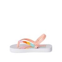 George Toddlers' Unisex Rainbow Flip Flops