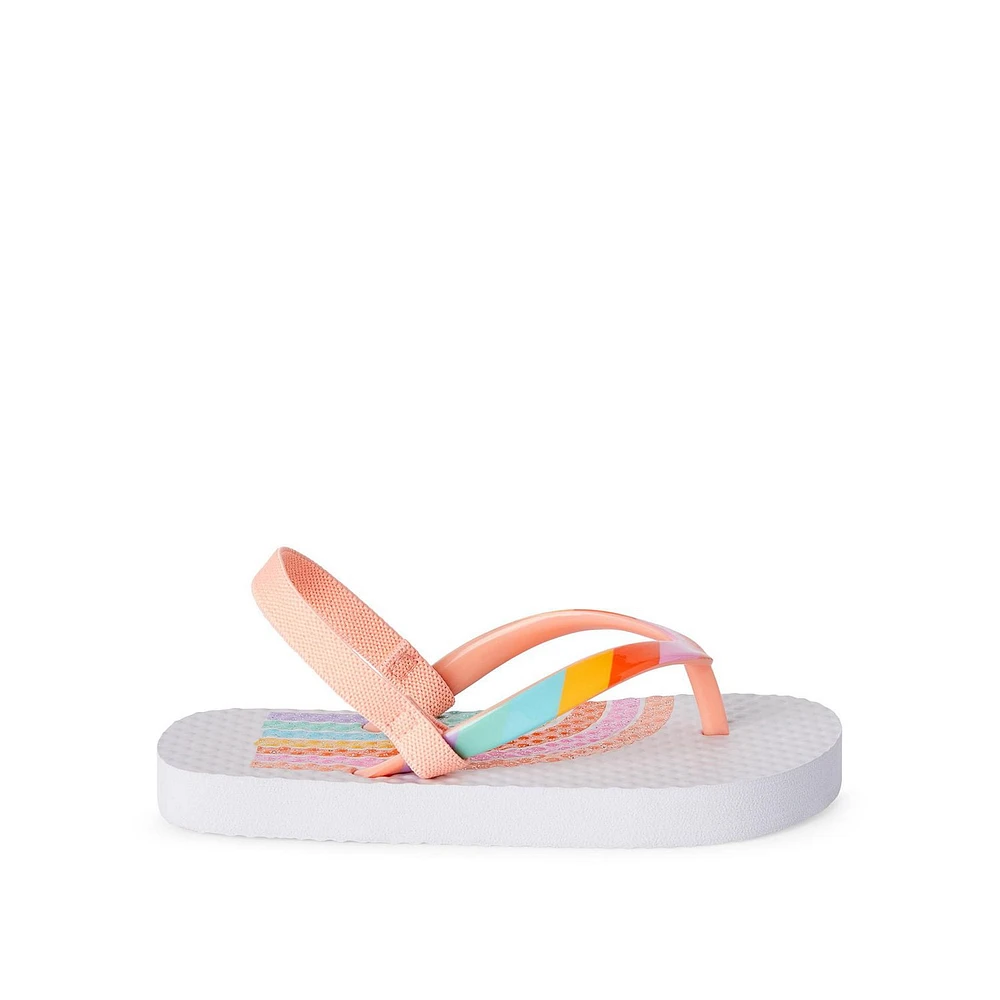 George Toddlers' Unisex Rainbow Flip Flops