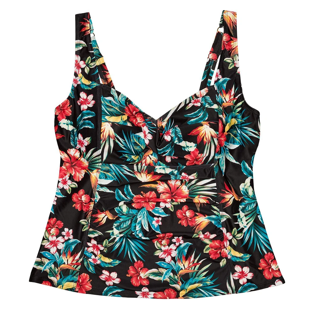 Krista Plus Women's Crossover Sweetheart Neckline Tankini Swim Tops
