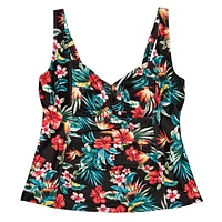 Krista Plus Women's Crossover Sweetheart Neckline Tankini Swim Tops