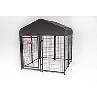 Lucky Dog ® STAY Series™ Studio 4ft x 4ft x 4’4in Jr. Kennel, Steel Grey