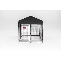 Lucky Dog ® STAY Series™ Studio 4ft x 4ft x 4’4in Jr. Kennel, Steel Grey