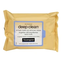 Neutrogena Deep Clean Lingettes démaquillantes sans huile, 25 lingettes