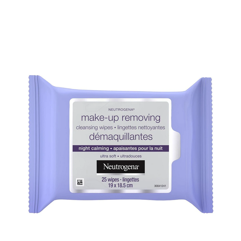 Neutrogena Makeup Removing Wipes, Night Calming, 25 count