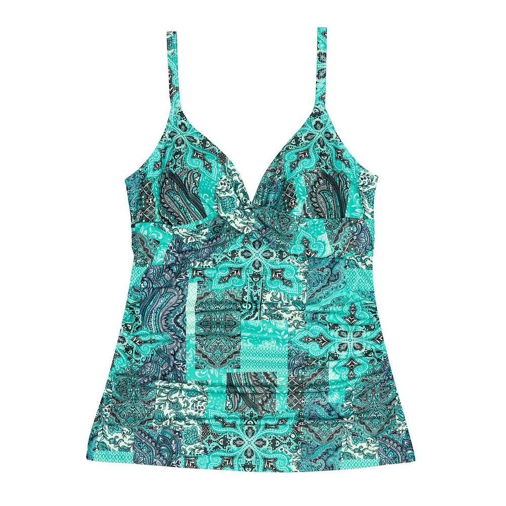 Krista Crossover V Neck Tankini Swim Top