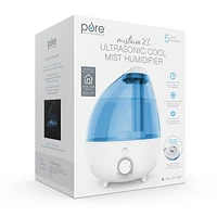 Pure Enrichment® MistAire™ XL Ultrasonic Cool Mist Humidifier - All Day Operation for Large Rooms, 1 Gallon Tank, Variable Mist Control, Automatic Shut-Off, Whisper Quiet, and Optional Night Light