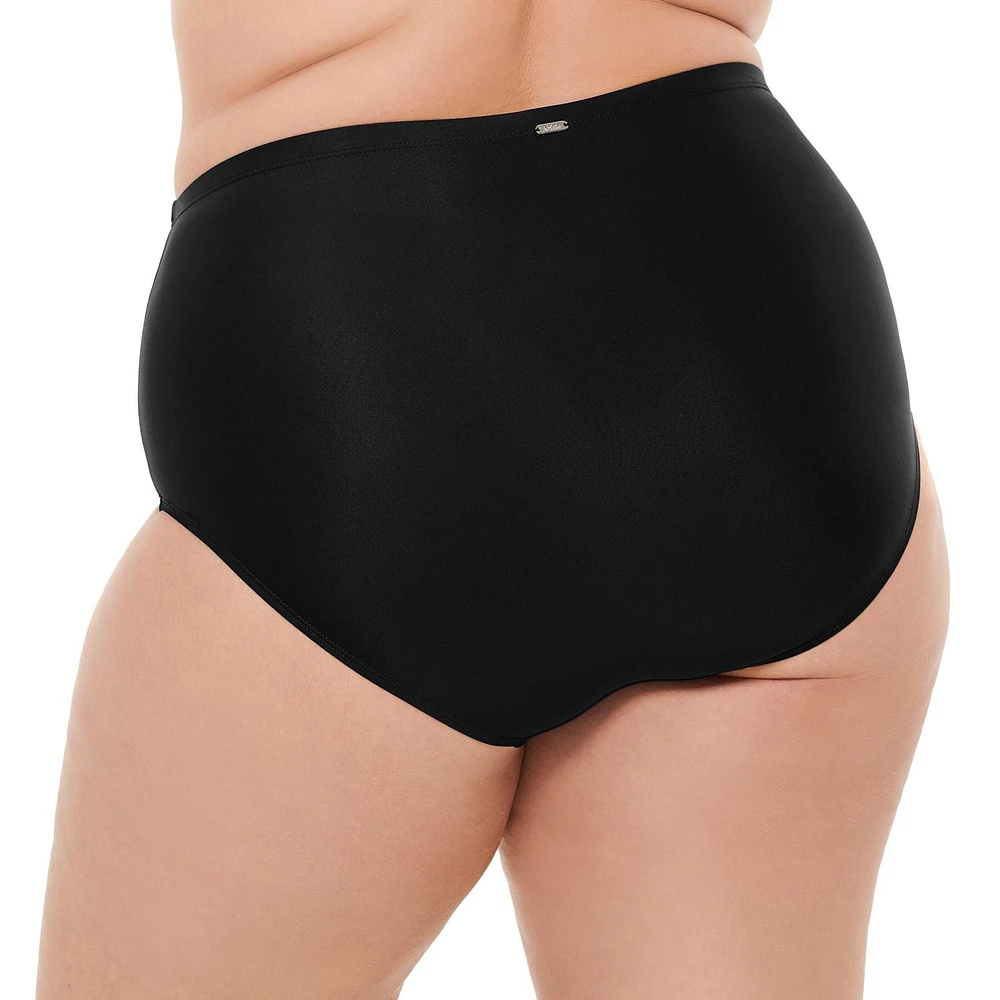 Krista Plus Black High Waist Swim Bottoms