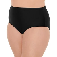 Krista Plus Black High Waist Swim Bottoms