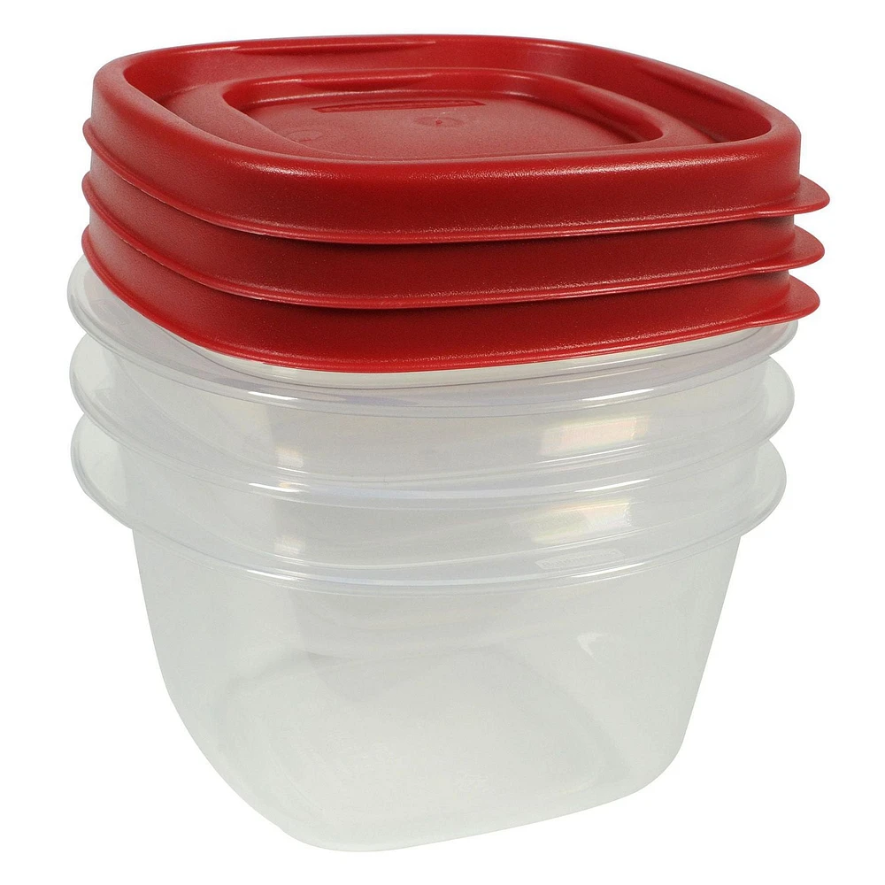 Rubbermaid Easy-Find Lid Food Storage Container Value Pack, 2-296 mL, 1-473mL