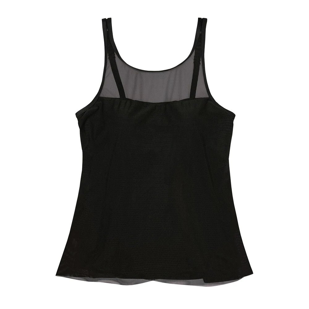 Krista haut de maillot bain tankini évasé en maille à col pour femme