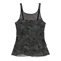 Krista haut de maillot bain tankini évasé en maille à col pour femme