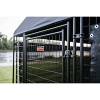 Lucky Dog ® STAY Series™ Studio 4ft x 4ft x 4’4in Jr. Kennel, Steel Grey