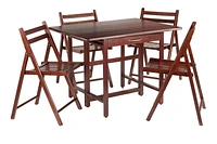 Taylor 5PC drop leaf table & folding chairs