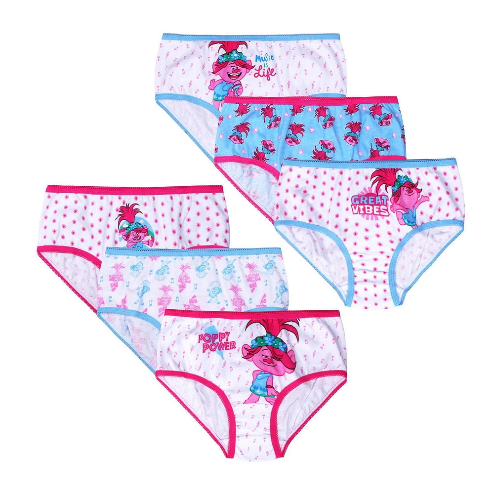 Trolls Toddler Girl's 2 Pack of 6  Underwear