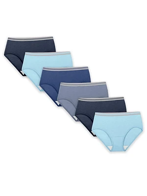 Slip taille basse chinées Fruit of the Loom pour femmes, paquet de 6 Tailles 5-9