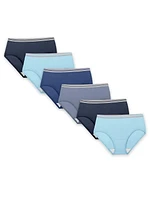 Slip taille basse chinées Fruit of the Loom pour femmes, paquet de 6 Tailles 5-9