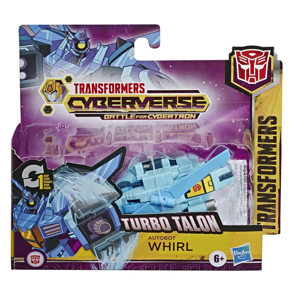 Transformers Toys Cyberverse Action Attackers: 1-Step Changer Autobot Whirl Action Figure