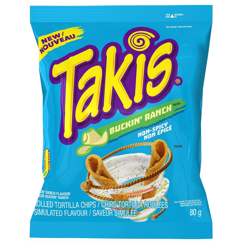 Takis Buckin' Ranch, Ranch Flavoured Rolled Tortilla Chips