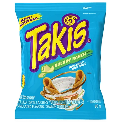 Takis Buckin' Ranch, Ranch Flavoured Rolled Tortilla Chips