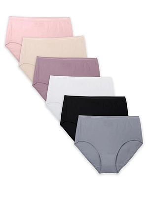 Culottes en coton Fruit of the Loom pour femmes, paquet de 6 Taille : 5 - 8