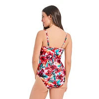 Krista Maillot de bain une pièce à col en V croisé pour femme