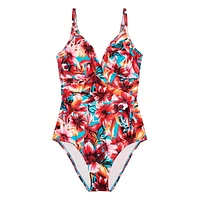 Krista Maillot de bain une pièce à col en V croisé pour femme