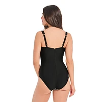 Krista Maillot de bain une pièce à col en V croisé pour femme