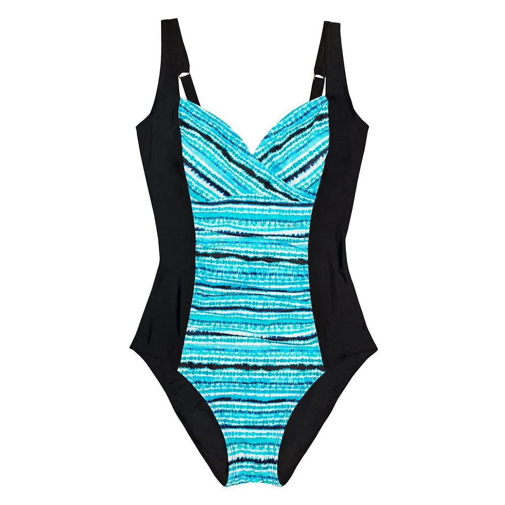 Krista Maillot de bain une pièce à col en V croisé pour femme