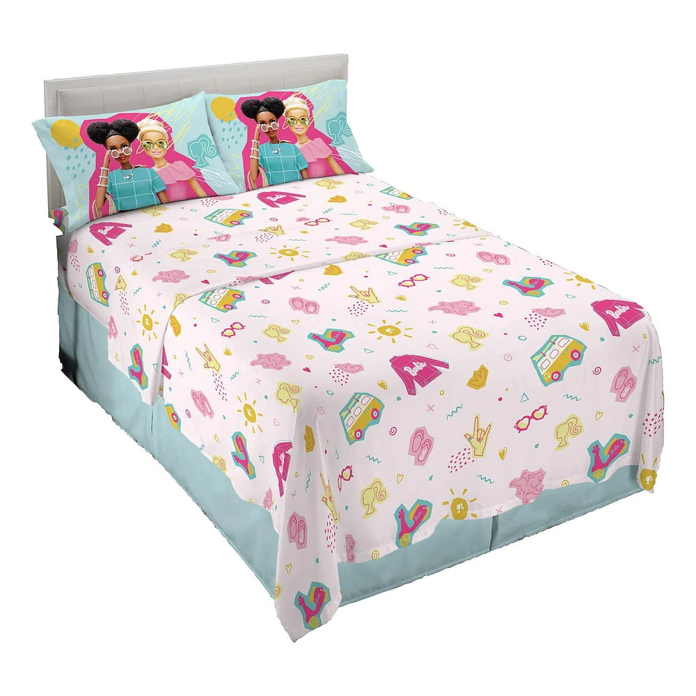 Barbie "Sunset Dreams" Full Sheet Set, Barbie Full Sheet Set