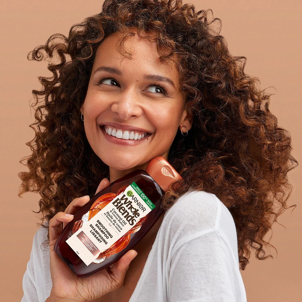 Garnier Whole Blends Smoothing Conditioner for Frizzy Hair, with Coconut Oil & Cocoa Butter