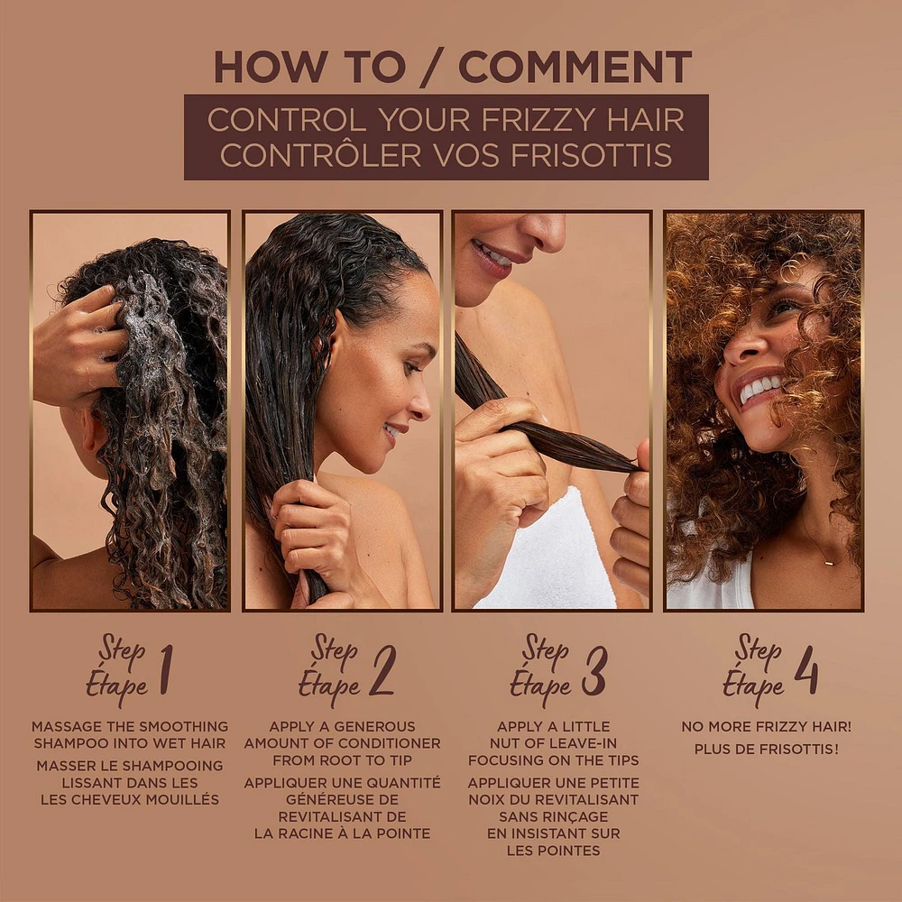 GARNIER Whole Blends Coconut Oil & Cocoa Butter Contrôle les frisottis Shampooing 828 ml