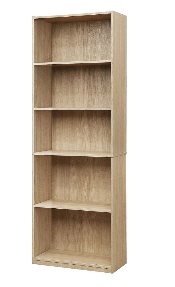 Mainstays -Shelf Bookcase with Adjustable Shelves, Multiple Colors, Adjustable shelves