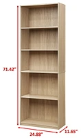 Mainstays -Shelf Bookcase with Adjustable Shelves, Multiple Colors, Adjustable shelves