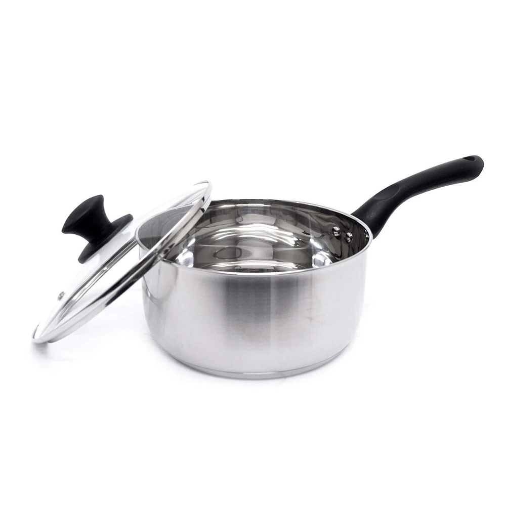 Starbasix Stainless Steel 3.2L (3.4Qt) Saucepan with Lid, Induction compatible